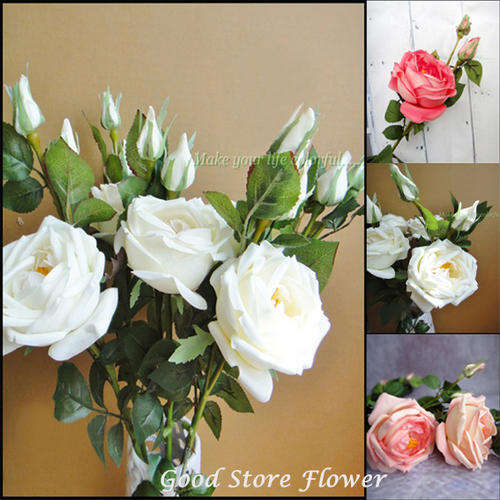 27.5'' Real Touch Rose with 1 Lilies, 2 Bud and  Fews Leaves