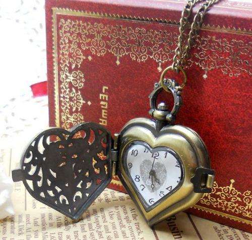 !!!Clearance sale!!!Heart Pocket Watch Necklace