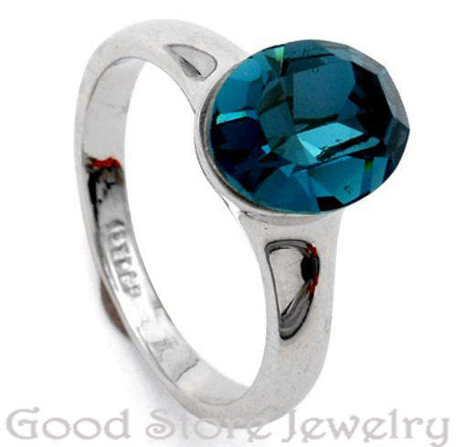 !!! NEW ARRIVED!!! STRIKING SIMULATED SAPPHIRE  RING ***SIZE 6
