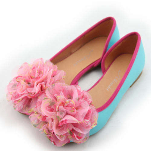 Elegant Shoes in Blue and Pink