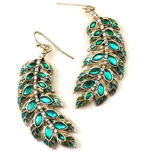 FASHIONABLE PEACOCK PEACOCK EARRINGS