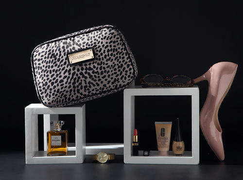 LEOPARD CHRISTMAS TRAVEING COSMETIC STORAGE BAG