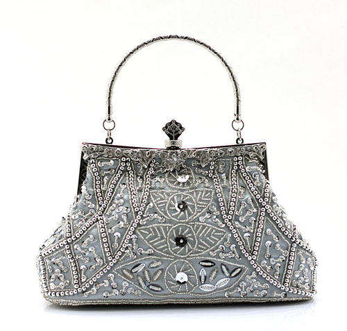 !!! NEW ARRIVAL !!! ELEGANT HAND-MADE EVENING HAND BAG WITH BEANS