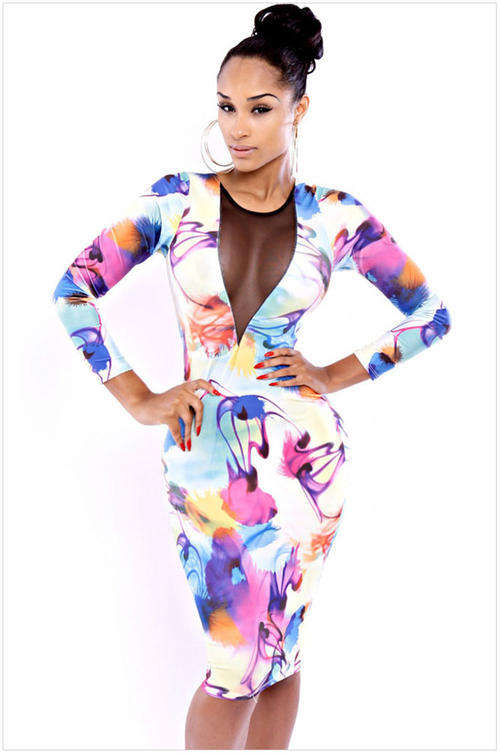 !!! NEW ARRIVED!!! BEAUTIFUL LONG SLEEVE DRESS/ PARTY DRESS IN SIZE S