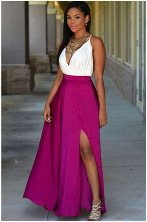 !!! NEW ARRIVED !!! FASHIONABLE LONG SKIRT IN SIZE 8 IN TWO COLORS