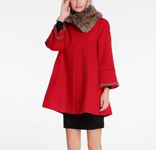 !!! FREE SHIPPING !!! FASHIONABLE LUXURY WOOLEN COAT IN SIZE M