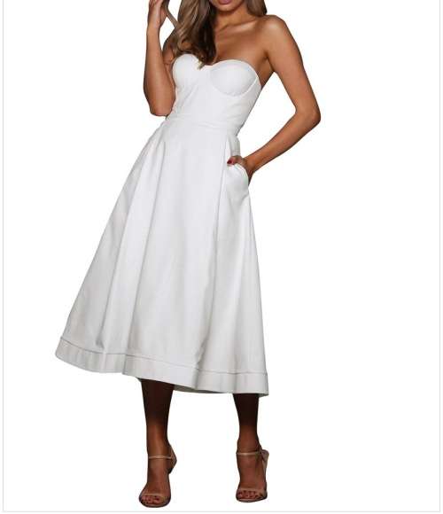!!! NEW ARRIVAL !!! SEXY WHITE DRESS/ ELEGANT DRESS IN SIZE L