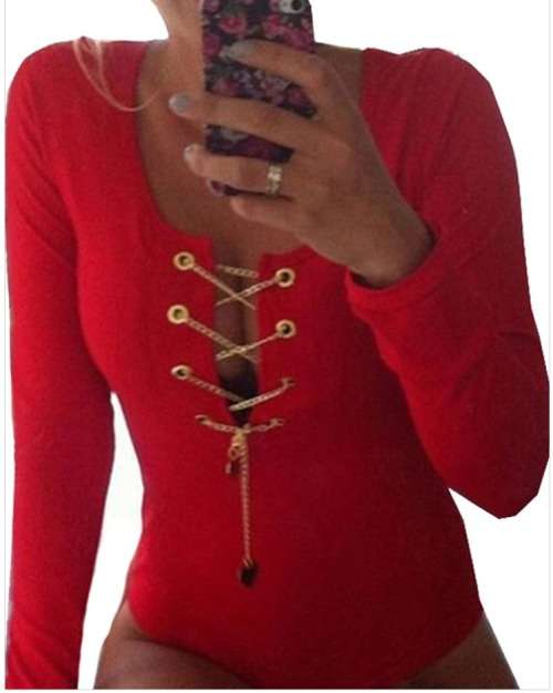 Sexy Black Bodysuit in Size L