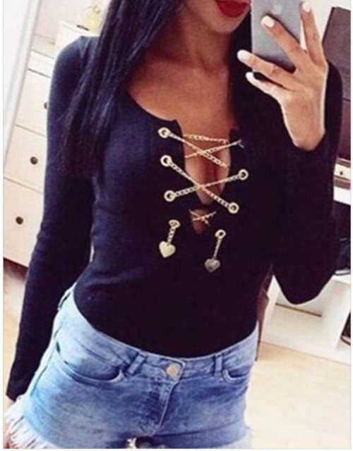 !!! NEW ARRIVAL !!! SEXY BLACK BODYSUIT IN SIZE L