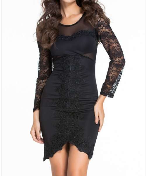 Black Short Lace Dress
