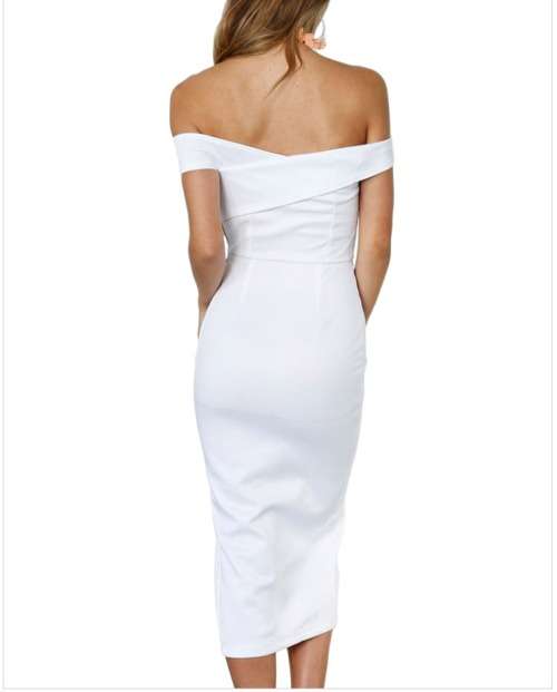 !!! NEW ARRIVAL !!! SEXY WHITE DRESS/ ELEGANT DRESS IN SIZE L
