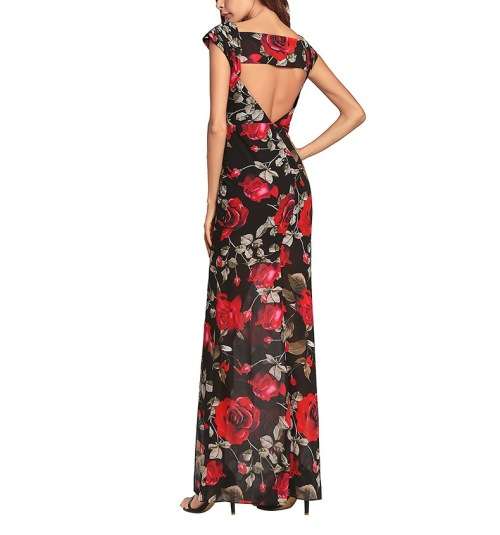 !!! FREE SHIPPING !!! last one in stock!!! Sexy Red Flower Dress in size 32