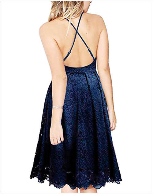 !!! NEW ARRIVED!!! BEAUTIFUL BLUE LACE DRESS IN SIZE S