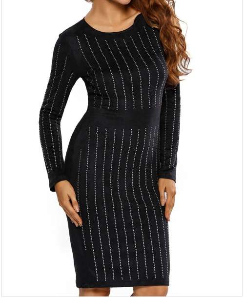 !!! NEW ARRIVED!!! BEAUTIFUL BLACK  WARM DRESS IN SIZE M,L