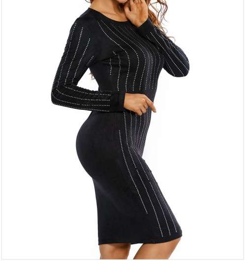 !!! NEW ARRIVED!!! BEAUTIFUL BLACK  WARM DRESS IN SIZE M,L