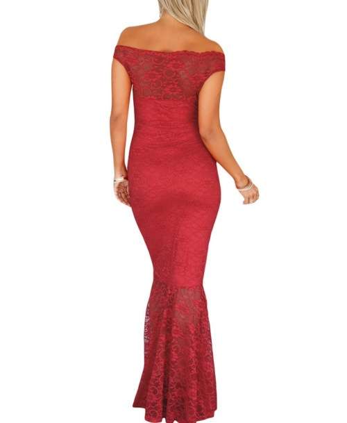 Elegant Red Lace Dress in size S to L