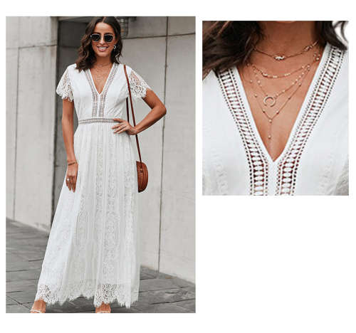 Elegant White Dress in size M