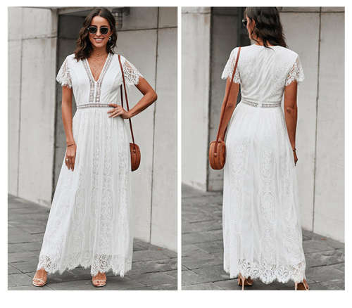Elegant White Dress in size M