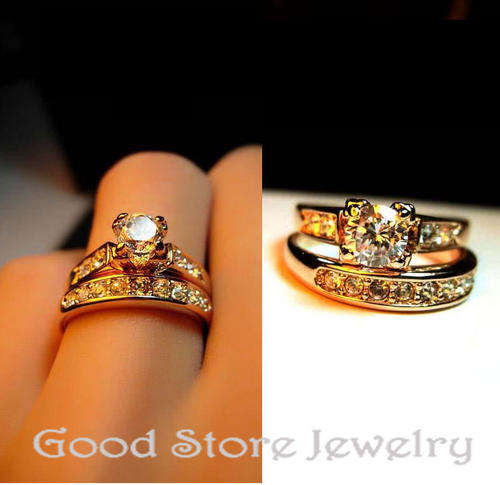 !!!NEW!!! STUNNING 0.75ct ENGAGEMENT SET 2 OF RINGS IN 18KGP***SIZE 8