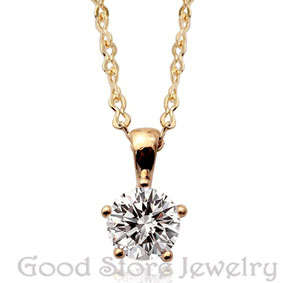 !!!NEW!!! STUNNING 1.0CT ENGAGEMENT NECKLACE IN 18K GOLD PLATED
