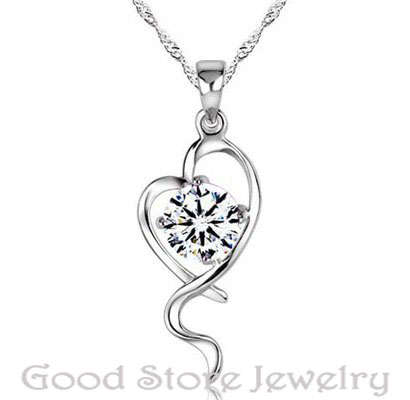 STUNNING ENGAGEMEN  PENDANT IN PURE 925 STERLING SILVER