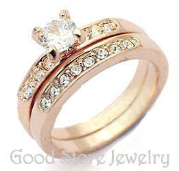 STUNNING 0.50ct ENGAGEMENT SET 2 OF RINGS IN 18KGP***SIZE 7