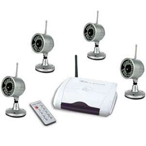 4 WIRELESS DAY/NIGHT CAMERAS + RECEIVER KIT ---100M MAX---
