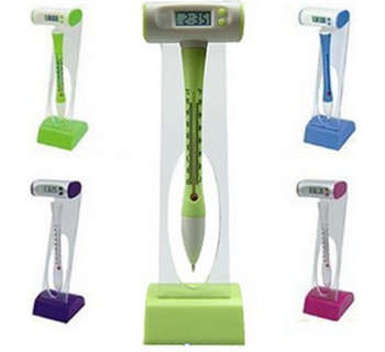 Magnetic Pen and Holder with Digital Clock, The Stylish Pen also has a Built-in thermometer