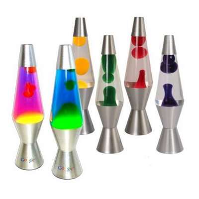 LAVA LAMPS - approx 40cm in height - Stylish Stainless Steel Heat Driven LAVA