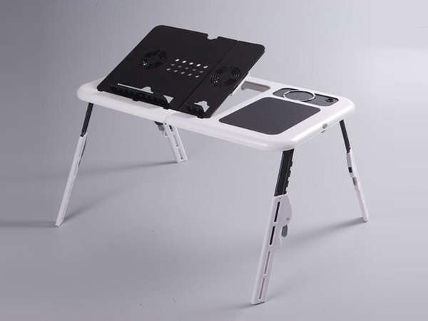 E-TABLE laptop desk with dual fans operated VIA your USB port