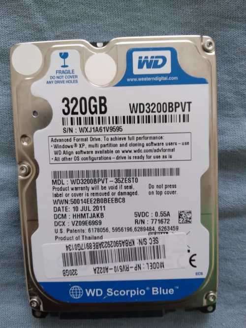 Western Digital 320GB Laptop HDD