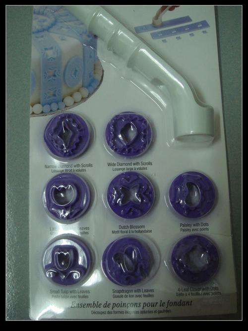 Fondant decorative punch set 8 piece