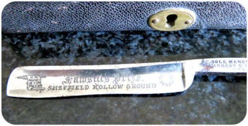 Two Cut Throat Razors in original box : Hurbert M.Fawsitt Co. Sheffield - ivory handles See Photo