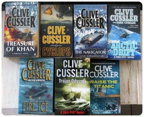 7 Clive Cussler Novels in Very Neat Condition