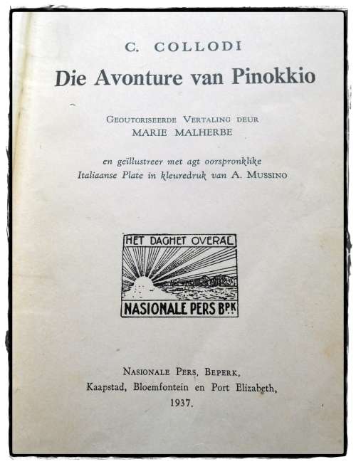 Pinocchio Book Very Old 1939 - Fair