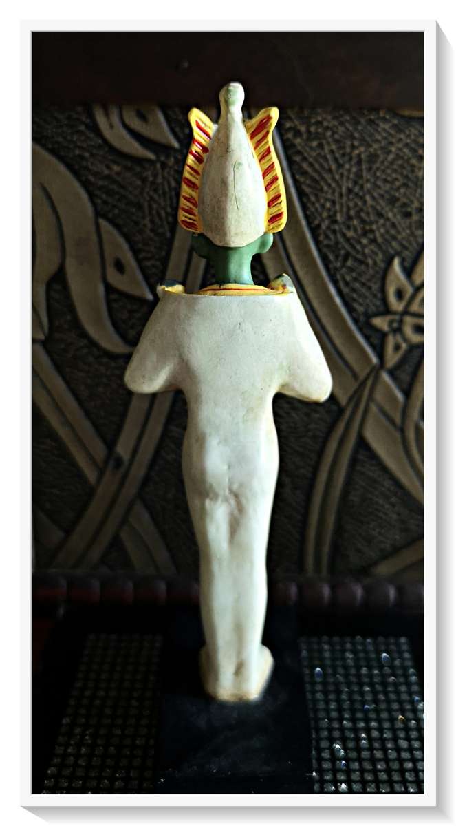 Osiris Egyptian God Figurine - Solid Resin Hand Painted - Vintage Collectable*