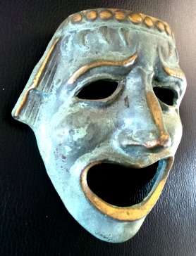 Solid and Rather Heavy Melancholic Expressive Drama Mask -Simply Gorgeous***