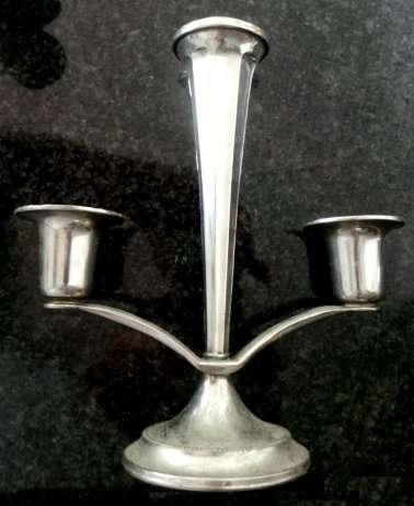 Beautiful Metal Art Deco-Styled Candelabra - Really Gorgeous Angles.