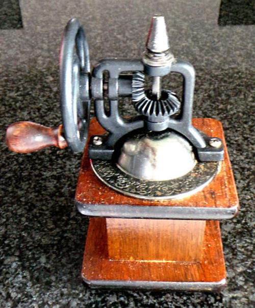 A Novelty Metal and Wood Pepper/Coffee Grinder - In Very Neat & Working Condition*