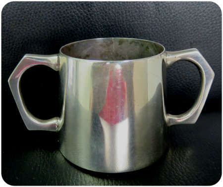 A Stunning Old Double Ear EPNS Mug - Neat Masculine Design - See Markings