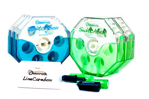 Omnispool Four Switch Combo fishing fly line travel storage protection spool for use w rod and reel