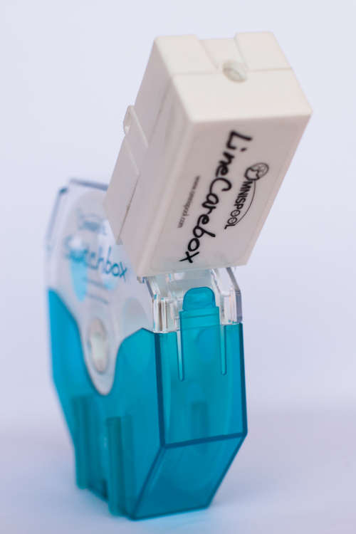 LineCarebox by Omnispool - fishing fly line travel storage protection spool for use w rod and reel