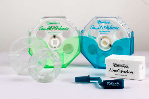 LineCarebox by Omnispool - fishing fly line travel storage protection spool for use w rod and reel