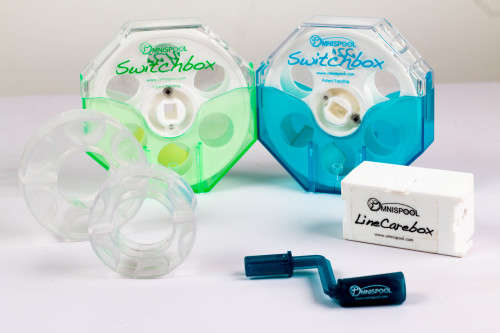 Crank Handle by Omnispool - fishing fly line travel storage protection spool for use w rod and reel