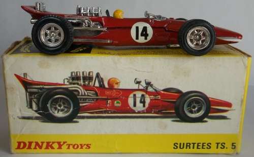 Dinky # 1433 Surtees TS 5 F-1 Car BOXED RACING FORMULA 1 Mint condition model