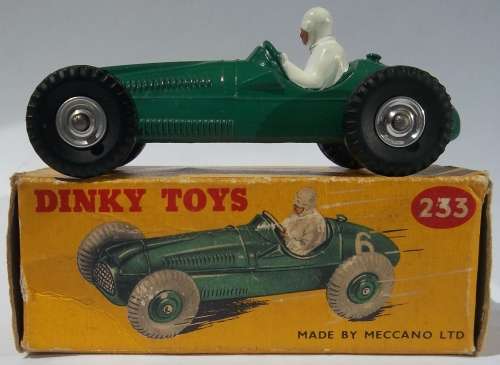 DINKY Toys #233 Cooper Bristol Racing Car Made in England Vintage BOXED MINT MODEL SPUN HUBS RARE
