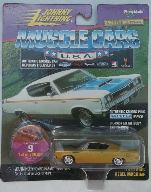 Johnny Lightning 1970 AMC Rebel Machine 1998 Limited to 20 000 made Similar to Matchbox 1/64 Scale