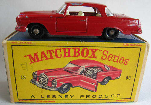 MATCHBOX Lesney 1-75 Series regular Wheels #Mercedes Benz 220 SE Coupe 1963 Vintage