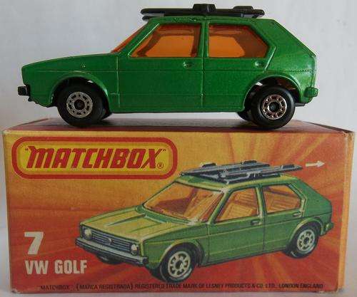 MATCHBOX Lesney Superfast #7 VW Golf 1978 VINTAGE Model Made in England Vintage VOLKSWAGEN BOXED