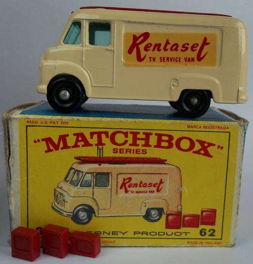Matchbox Lesney 1-75 Series Regular Wheels #62 TV Service Van 1965 Made in England Car vintage Car